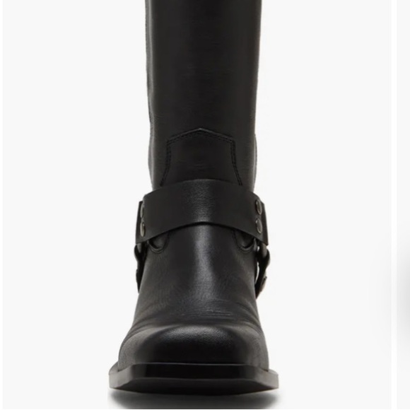 ◼️Steve Madden◼️Women’s Ruskin Engineer Black Heeled Boots  NWT - Picture 8 of 12